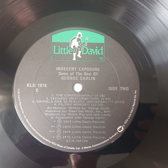 George Carlin Indecent Exposure vinyl record, comedy record, 1978 first pressing - Picture 10 of 10